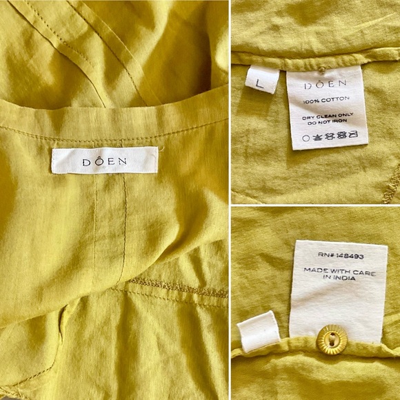 DOEN Citron Cotton Pintucked Lillet Blouse - Picture 5 of 5